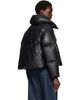 MM6 Maison Margiela MM6 Maison Margiela Black Padded Faux-Leather Down Jacket - 3