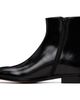 MM6 Maison Margiela MM6 Maison Margiela Black Polished Leather Ankle Boots - 3