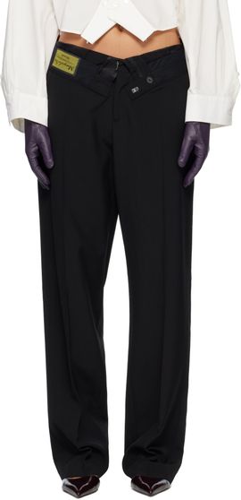 MM6 Maison Margiela MM6 Maison Margiela Black Reverse Waistband Trousers