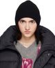 MM6 Maison Margiela MM6 Maison Margiela Black Ribbed Aviator Beanie - 1