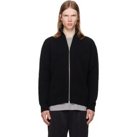 MM6 Maison Margiela MM6 Maison Margiela Black Ribbed Knit Jacket