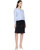 MM6 Maison Margiela MM6 Maison Margiela Black Satin Midi Skirt - 4