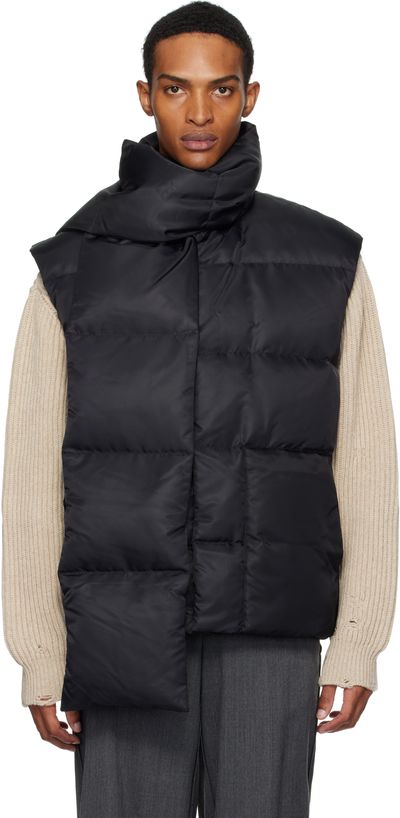 MM6 Maison Margiela MM6 Maison Margiela Black Scarf Down Vest