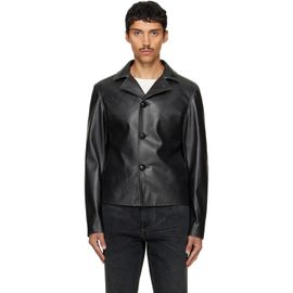 MM6 Maison Margiela MM6 Maison Margiela Black Sports Faux-Leather Jacket