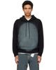 MM6 Maison Margiela MM6 Maison Margiela Black Spray Print Hoodie - 1