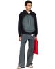 MM6 Maison Margiela MM6 Maison Margiela Black Spray Print Hoodie - 4