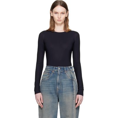 MM6 Maison Margiela MM6 Maison Margiela Black Technical Jersey Bodysuit