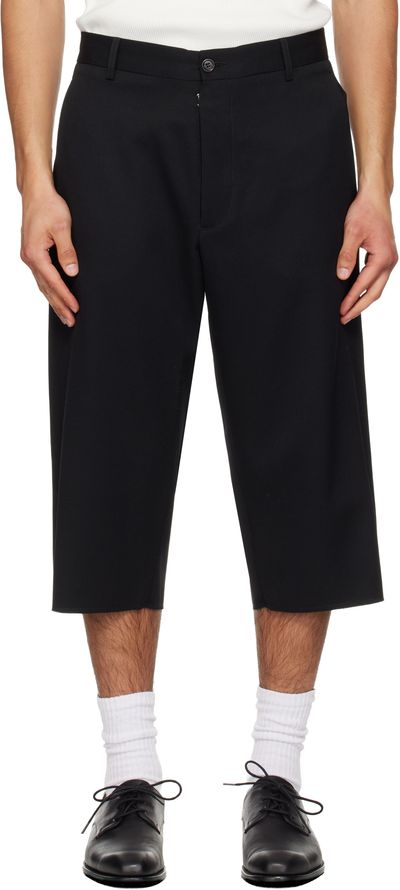 MM6 Maison Margiela MM6 Maison Margiela Black Virgin Wool Shorts