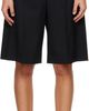 MM6 Maison Margiela MM6 Maison Margiela Black Wool-Blend Tailored Shorts - 1