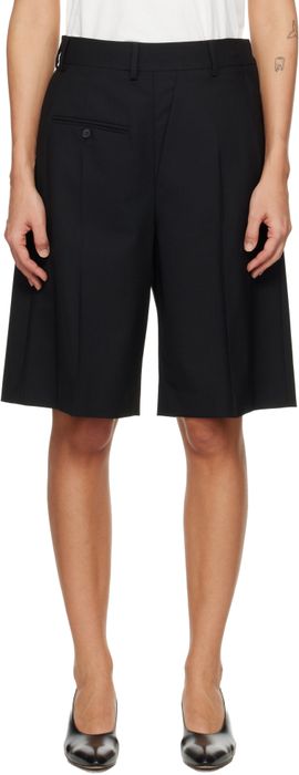 MM6 Maison Margiela MM6 Maison Margiela Black Wool-Blend Tailored Shorts