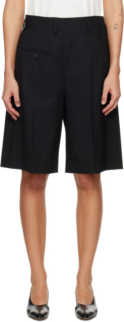 MM6 Maison Margiela MM6 Maison Margiela Black Wool-Blend Tailored Shorts