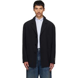 MM6 Maison Margiela MM6 Maison Margiela Black Wool Blend Suit Blazer