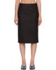 MM6 Maison Margiela MM6 Maison Margiela Black Wool Felt Midi Skirt - 1