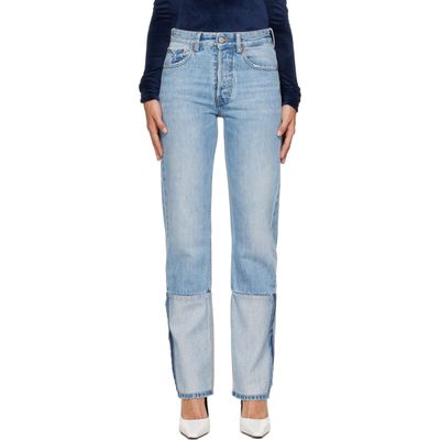 MM6 Maison Margiela MM6 Maison Margiela Blue 5 Pockets Turn Up Jeans