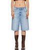 MM6 Maison Margiela MM6 Maison Margiela Blue Bermuda Denim Shorts - 1