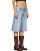 MM6 Maison Margiela MM6 Maison Margiela Blue Bermuda Denim Shorts - 2