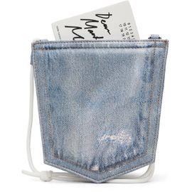 MM6 Maison Margiela MM6 Maison Margiela Blue Denim Pocket Pouch