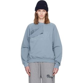 MM6 Maison Margiela MM6 Maison Margiela Blue Double Layer Sweatshirt