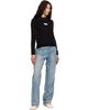 MM6 Maison Margiela MM6 Maison Margiela Blue Overall Jeans - 4
