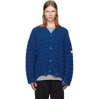 MM6 Maison Margiela MM6 Maison Margiela Blue Wool Cardigan