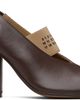 MM6 Maison Margiela MM6 Maison Margiela Brown Anatomic Numeric Slingback Heels - 1