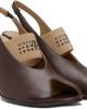 MM6 Maison Margiela MM6 Maison Margiela Brown Anatomic Numeric Slingback Heels - 4