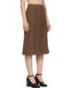 MM6 Maison Margiela MM6 Maison Margiela Brown Double Breasted Midi Skirt - 2