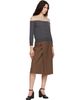 MM6 Maison Margiela MM6 Maison Margiela Brown Double Breasted Midi Skirt - 4