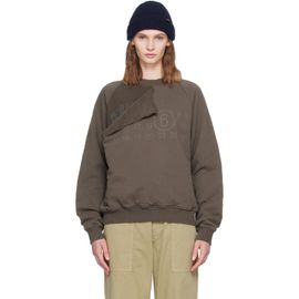 MM6 Maison Margiela MM6 Maison Margiela Brown Double Layer Sweatshirt