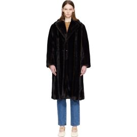 MM6 Maison Margiela MM6 Maison Margiela Brown Faux-Fur Coat
