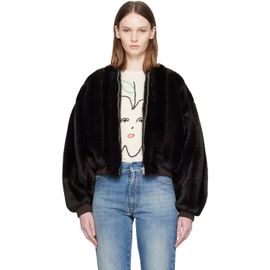 MM6 Maison Margiela MM6 Maison Margiela Brown Faux-Fur Jacket