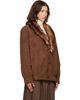 MM6 Maison Margiela MM6 Maison Margiela Brown Faux-Suede Jacket - 2