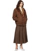 MM6 Maison Margiela MM6 Maison Margiela Brown Faux-Suede Jacket - 4