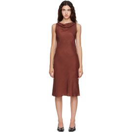 MM6 Maison Margiela MM6 Maison Margiela Brown Jacquard Midi Dress