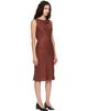 MM6 Maison Margiela MM6 Maison Margiela Brown Jacquard Midi Dress - 2