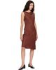 MM6 Maison Margiela MM6 Maison Margiela Brown Jacquard Midi Dress - 4