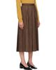 MM6 Maison Margiela MM6 Maison Margiela Brown Mottled Wool Midi Skirt - 2