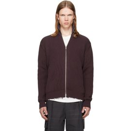 MM6 Maison Margiela MM6 Maison Margiela Brown Ribbed Cotton Sweater