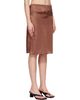 MM6 Maison Margiela MM6 Maison Margiela Brown Satin Midi Skirt - 2