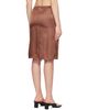 MM6 Maison Margiela MM6 Maison Margiela Brown Satin Midi Skirt - 3