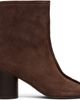 MM6 Maison Margiela MM6 Maison Margiela Brown Suede Anatomic Stitch Toe Ankle Boots - 1