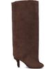MM6 Maison Margiela MM6 Maison Margiela Brown Suede Anatomic Tube Tall Boots - 1