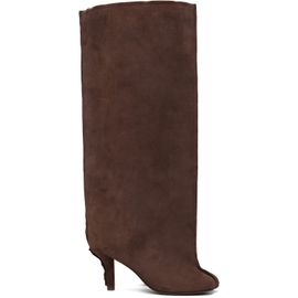 MM6 Maison Margiela MM6 Maison Margiela Brown Suede Anatomic Tube Tall Boots