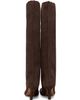 MM6 Maison Margiela MM6 Maison Margiela Brown Suede Anatomic Tube Tall Boots - 2
