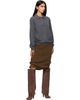 MM6 Maison Margiela MM6 Maison Margiela Brown Suede Anatomic Tube Tall Boots - 5