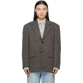MM6 Maison Margiela MM6 Maison Margiela Brown Wool Tweed Blazer