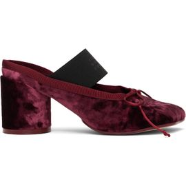 MM6 Maison Margiela MM6 Maison Margiela Burgundy Anatomic Numeric Sandal Heels