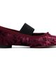 MM6 Maison Margiela MM6 Maison Margiela Burgundy Velvet Ballerina Flats - 1