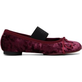 MM6 Maison Margiela MM6 Maison Margiela Burgundy Velvet Ballerina Flats