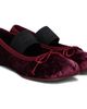 MM6 Maison Margiela MM6 Maison Margiela Burgundy Velvet Ballerina Flats - 4